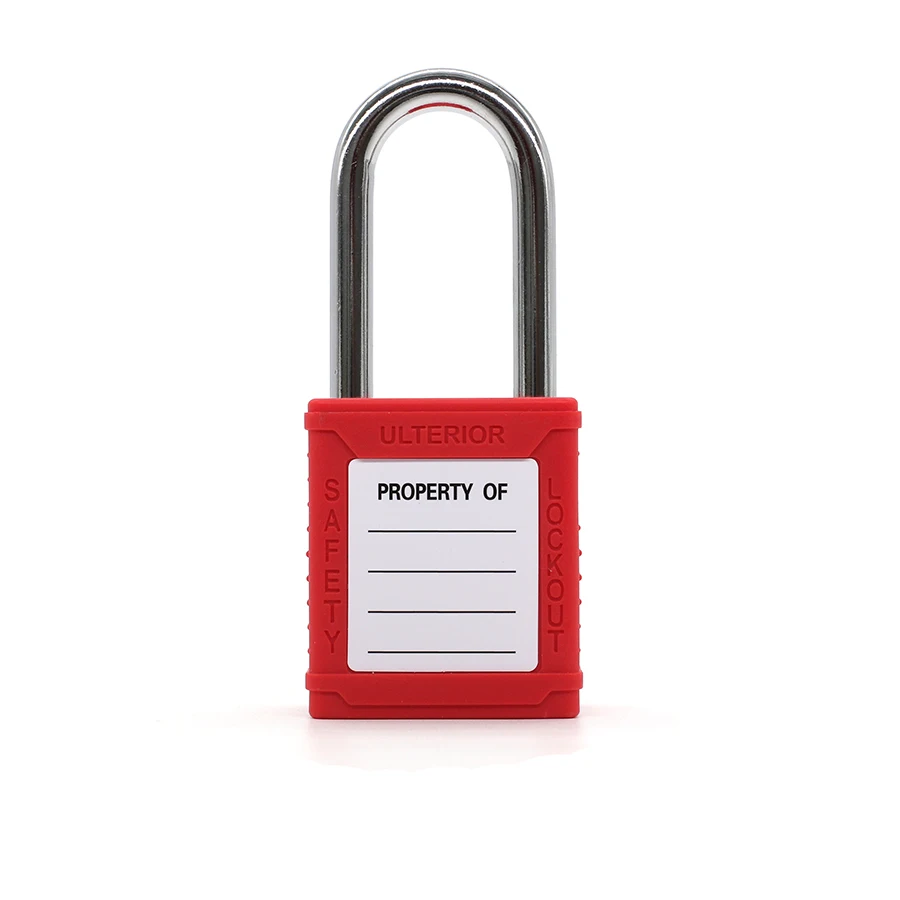 Safety Padlock Lockout Tagout Company In China 38mm Steel Shackle Red Color Lock Body Padlock With Two Keys