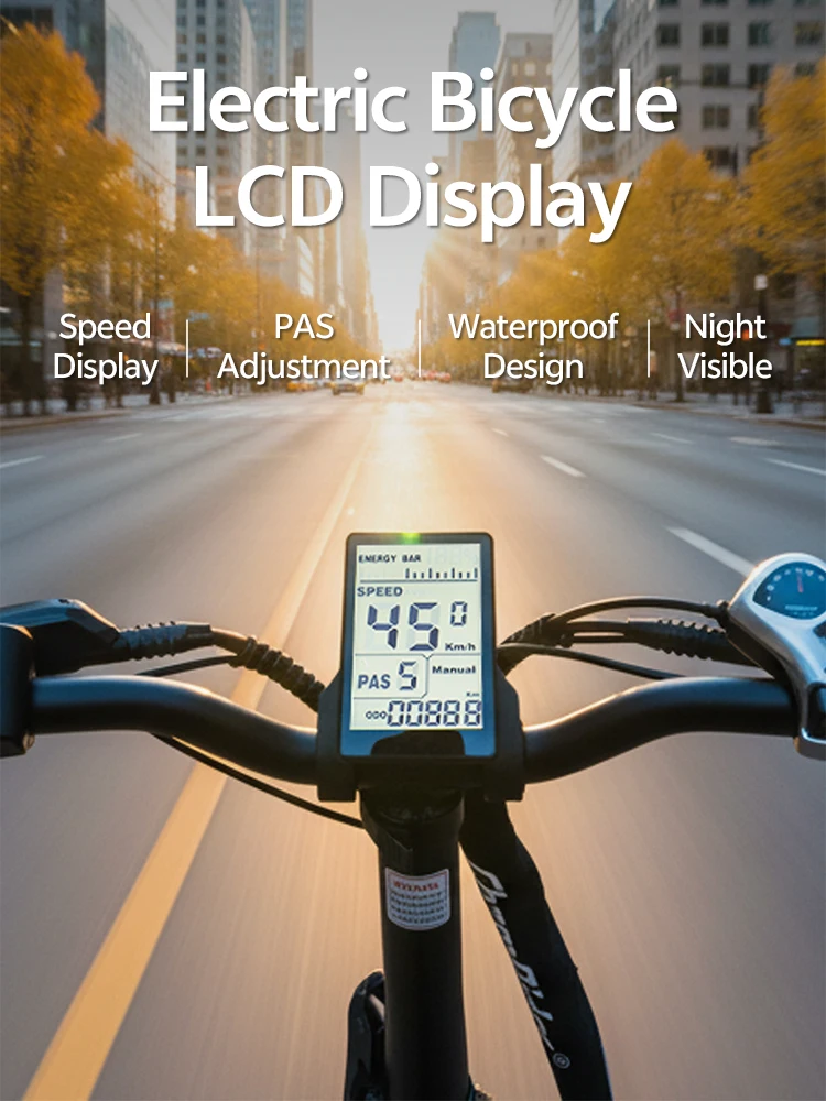 AliExpress NONE Ebike LCD Instrument Display 48V Aluminum Alloy Meter Waterproof Panel 5Pin Electric Bicycle Accessories for ChamRider Ebike