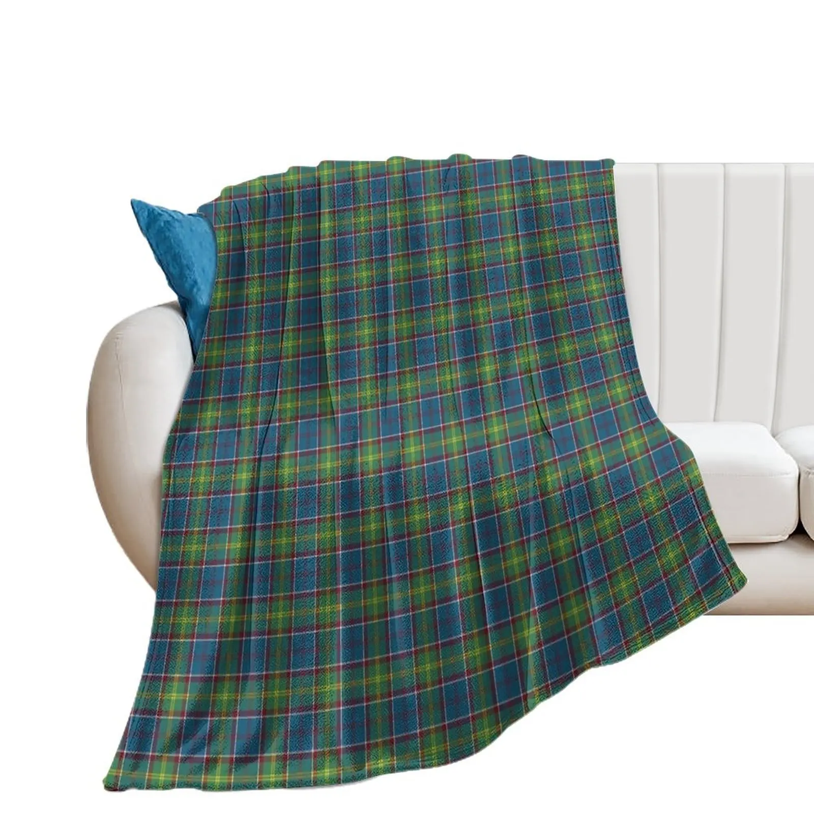 

Ayrshire Scotland District Tartan Blue and Green Plaid Throw Blanket Travel Cute Thermal sofa bed Blankets