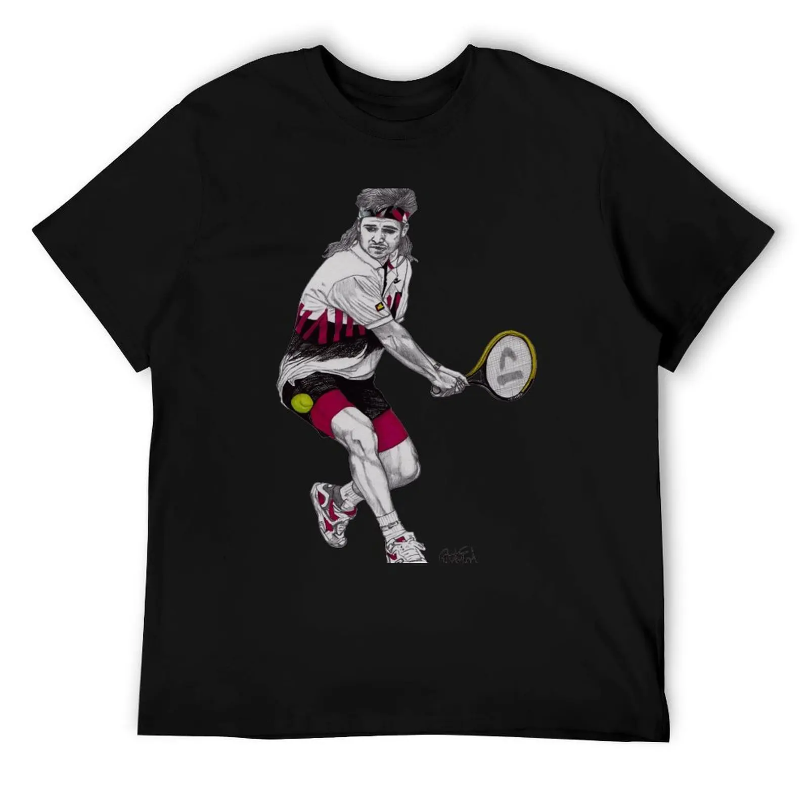 

Tennis Agassi T-Shirt g man t shirts for men man t shirts high quality luxury brand T-Shirt