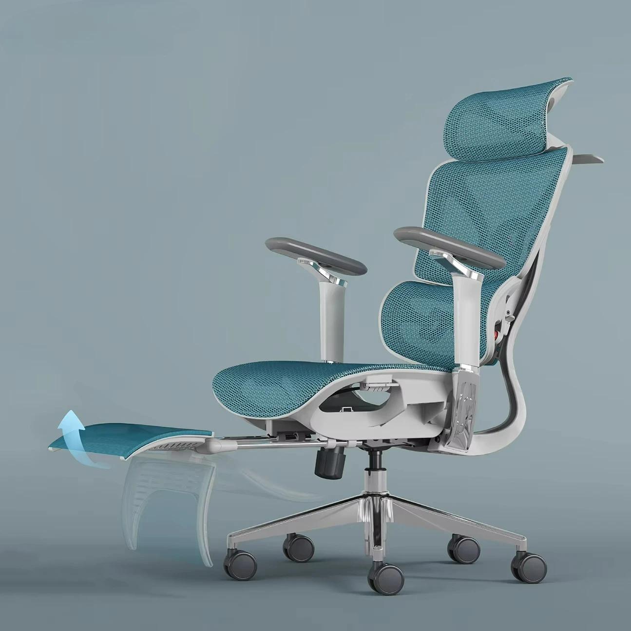 Ultra Ergonomic Office Chair Reclining Computer Mesh Work Task Swivel Revolve Office Aluminum Executive Director Chair
