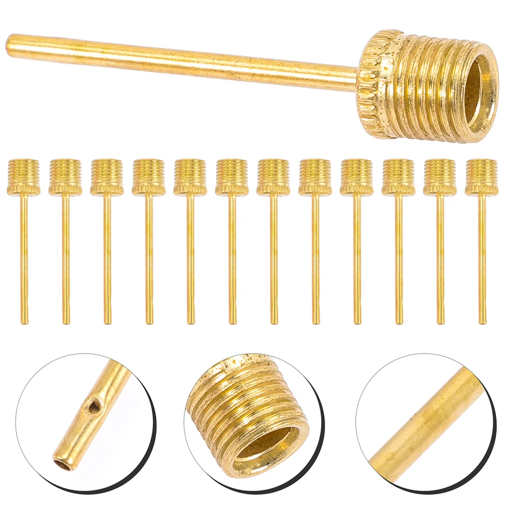 

50 Pcs Pneumatic Needle Ball Fill Pump Needles Tank Bump Golden Inflation for Air