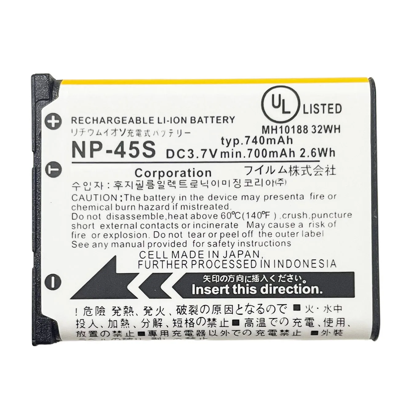 Genuine NP-45S NP45S Battery For Fujifilm instax mini90 mini90s JZ305 JZ505 JZ500 JZ300 JX300 JX400 JX405 NP-45 NP-45A NP-45B
