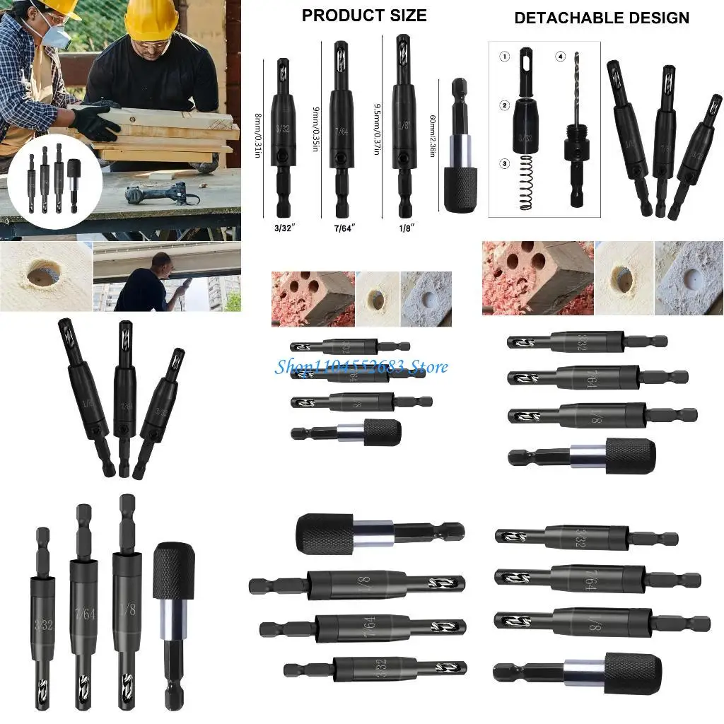 

Y6GD Centering Hinges Drill Bit Door Window Hinges Drill Bit Positioning Hole Opener