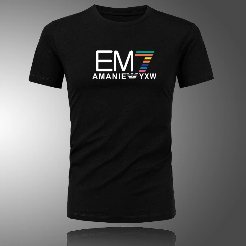 

2025 Summer new high-quality men's and women's T-shirts cotton loose short-sleeved outdoor sport tops 0721 03