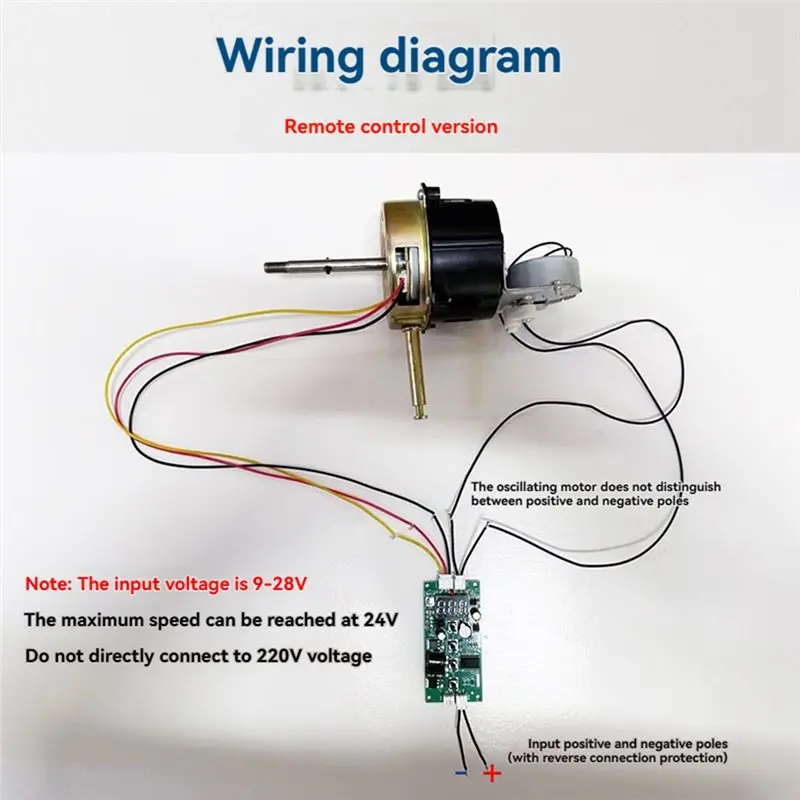 DT23 50W Brushless DC Motor Kit 9-28V Adjustable Speed Turbo Fan Motor for DIY Modification Quiet