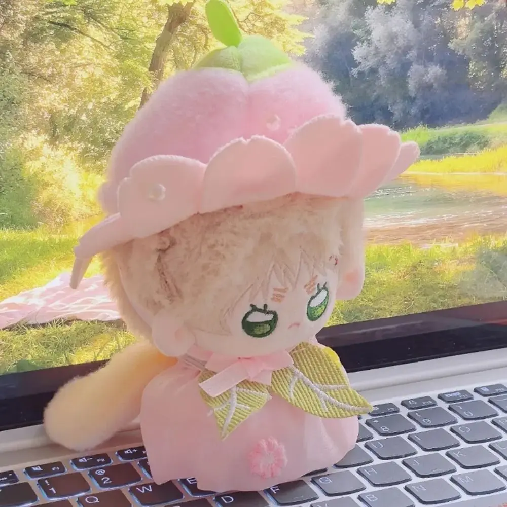 ชุดสีชมพู 10/20 ซม. เสื้อผ้าฝ้ายลายการ์ตูนสไตล์ซากุระ ชุดเสื้อผ้าฝ้ายน่ารัก 10/20 ซม. ของขวัญสำหรับเด็ก