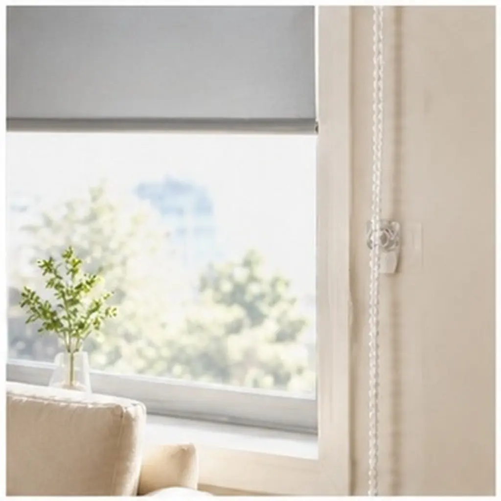 20Pcs Holder Window Curtain Chain Tensioner Transparent Bead Retainer No Drill Self Adhesive Roller Blind Cord