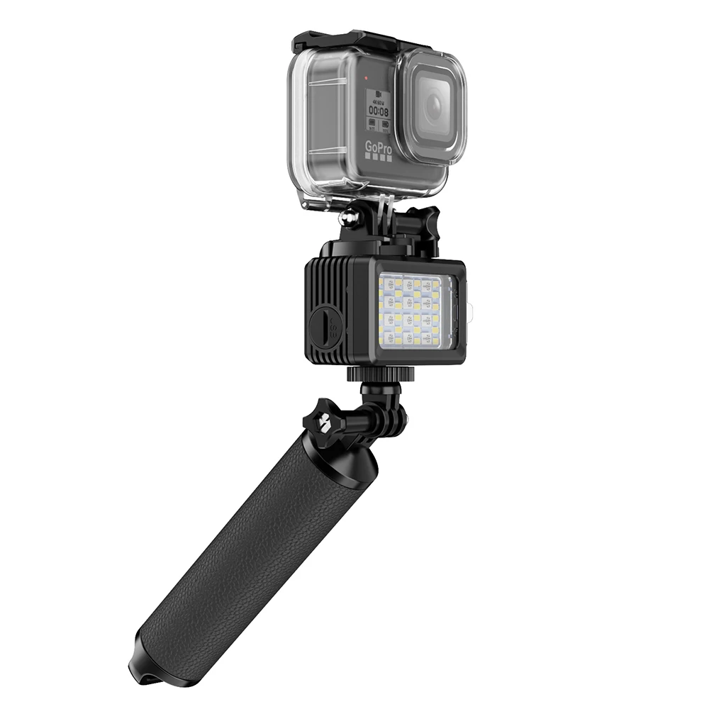 Seafrogs-防水ケース,rgbライト,サーフダイビング保護,黒いハウジング,gopro 12,11,10,9,60m