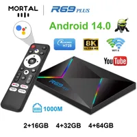 Mortal R69 Plus Android 14 AllwinnerH728 Set Top Box Dual WiFi Support 8K Chromecast Voice Assistant Control televisor smart tv