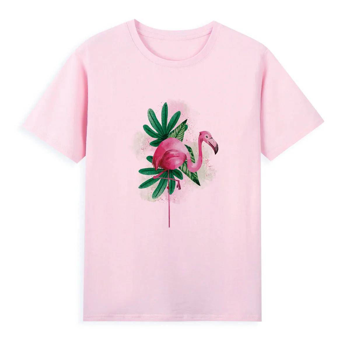 Elegant and Beautiful Flamingo Print T-shirt Original Brand Clothing Summer Short Sleeve tee Top Oversized tshirt A0169