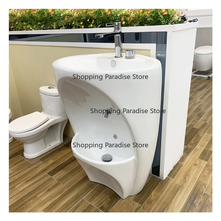 

Modern Style Muslim Wudu Foot Washing Pedestal Basin Ceramic Free Standing Bathroom Sink