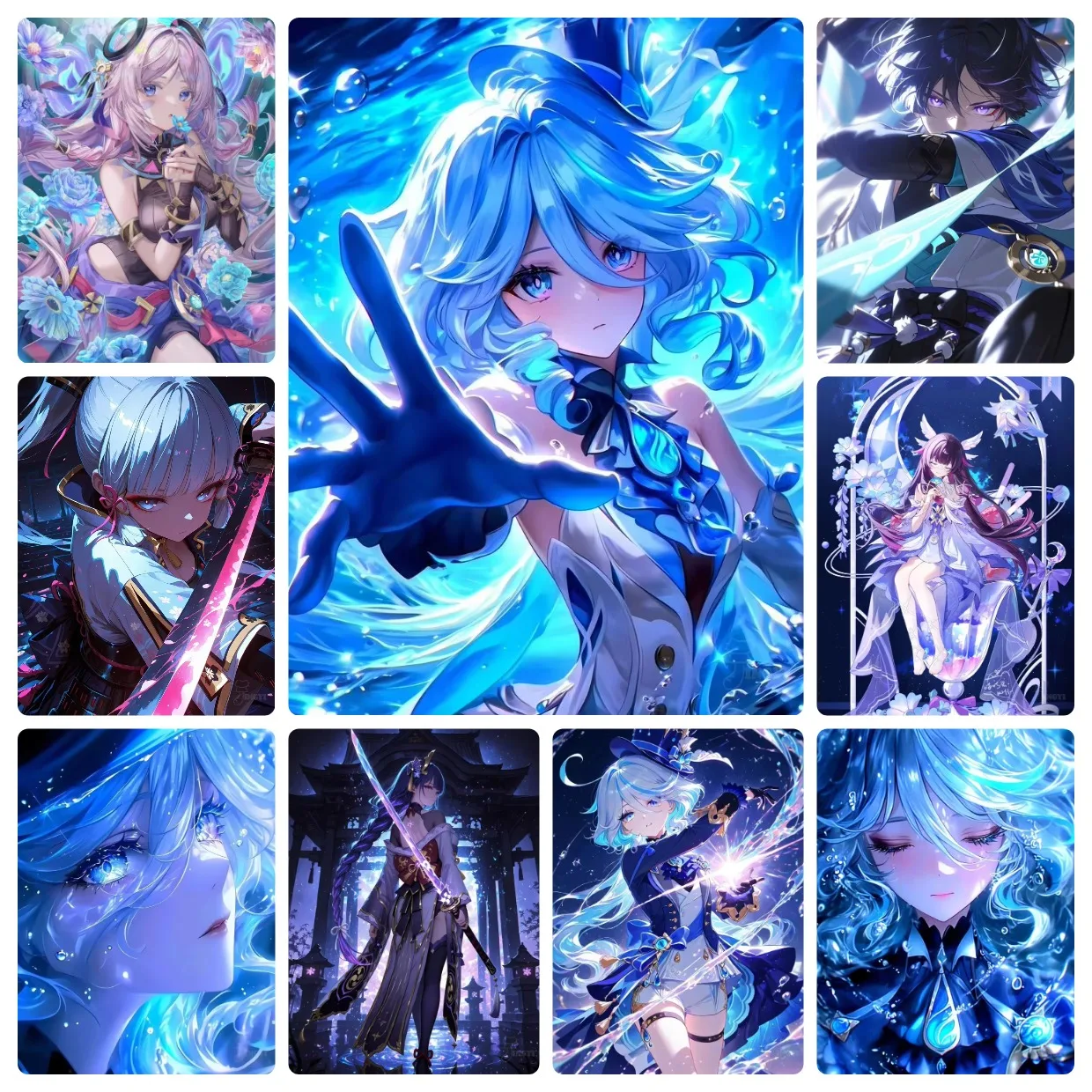 Genshin Impact Game Furina Character Jigsaw Puzzles 500/1000/1200/2000PCS Handmade Art Exquisite Home Decor Gift No Frame