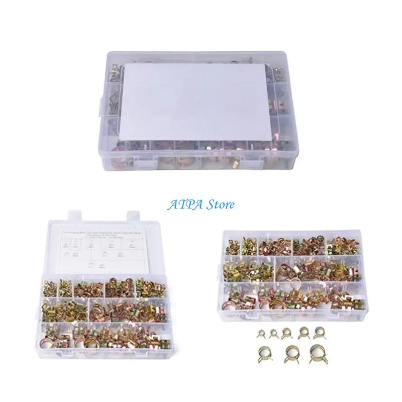 

U13C Truck Motorcycle Scooter Oil Water Hose Clip Pipe Tube Clamp Fastener Assortment