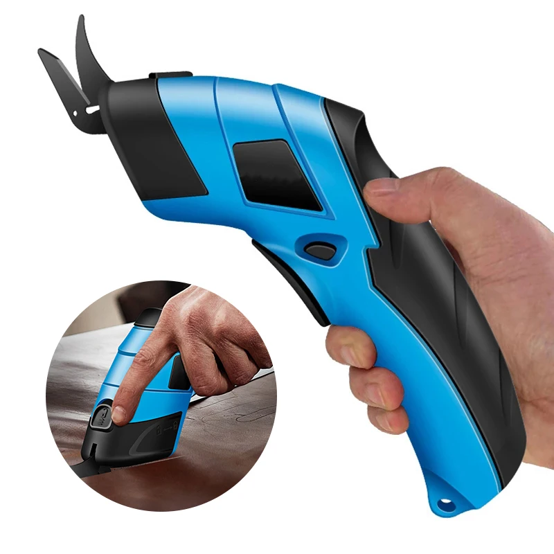 

Rechargeable Electric Scissors Wireless Battery Cutter Cloth Carpet PVC Leather Cutting Tools Cordless Sewing Shear Doubl Blade