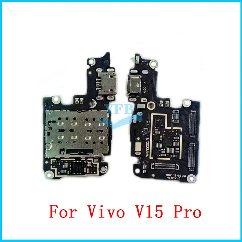 For Vivo V15 Pro V21 V25 V25E V21 5G USB Charger Port Jack Dock With Sim Card Reader connect charging port flex cable part