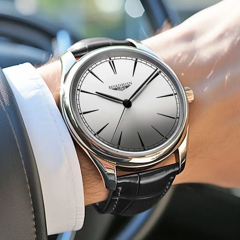 Top Quality IPS Luxury Man Wristwatch Wholesalers Waterproof Diamond Leather Watch Stainless Steel Quartz Fashion Male Reloj