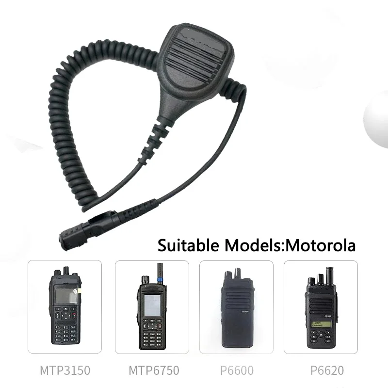 PMMN4076A Shoulder Microphone, Suitable for Walkie-Talkie, MTP3200, TETRA, MTP3250, MTP3150, MTP6750, P6600, P6620, Accessories