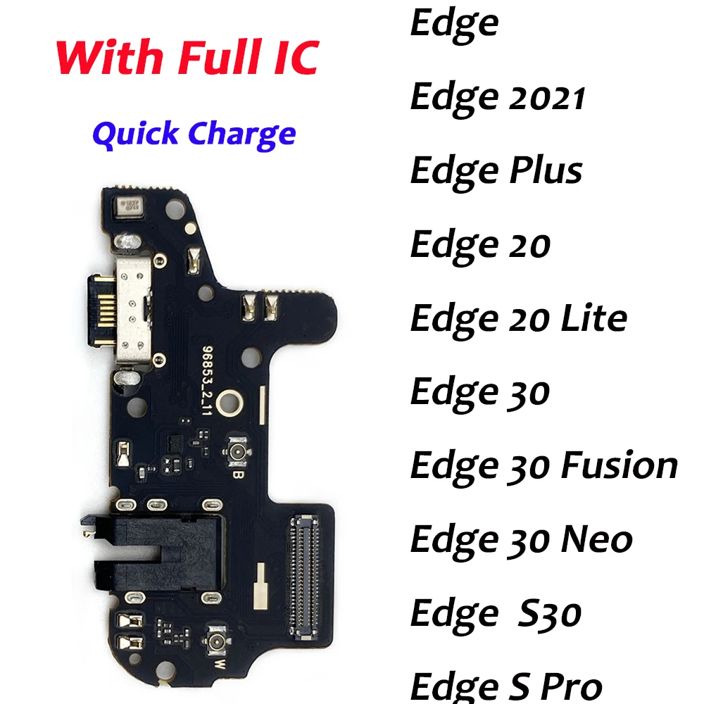 USB Charging Dock Jack Plug Socket Port Connector Charge Board Flex Cable For Moto Edge 20 Lite Pro 30 Neo Fusion Ultra Plus