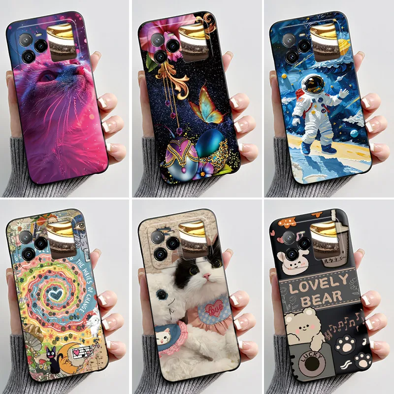 Capa para BLU Bold N4, capa estética de moda, gato fofo, silicone macio, tpu, à prova de choque, capa traseira para BLUBold N4, capa protetora para celular