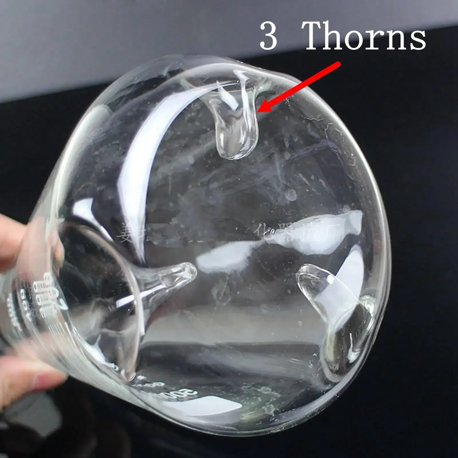 150ml 250ml 500ml 3 Thorns Borosilicate Glass Baffle Shake Conical Erlenmeye Flask Boro Glass Laboratory Ware