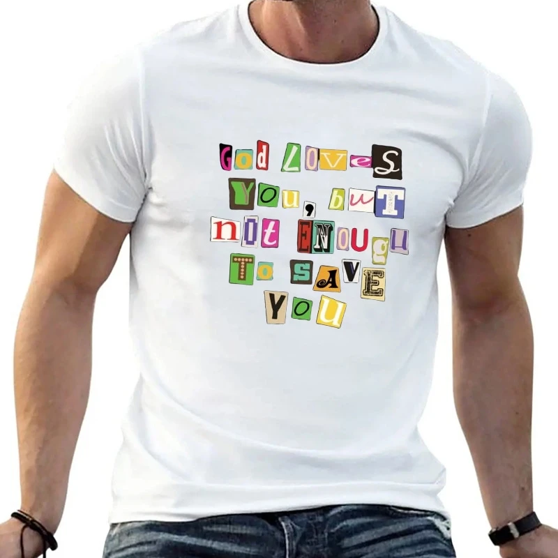 Deus te ama la ransom note hombre Tallas grandes أنيمي camisas hombres