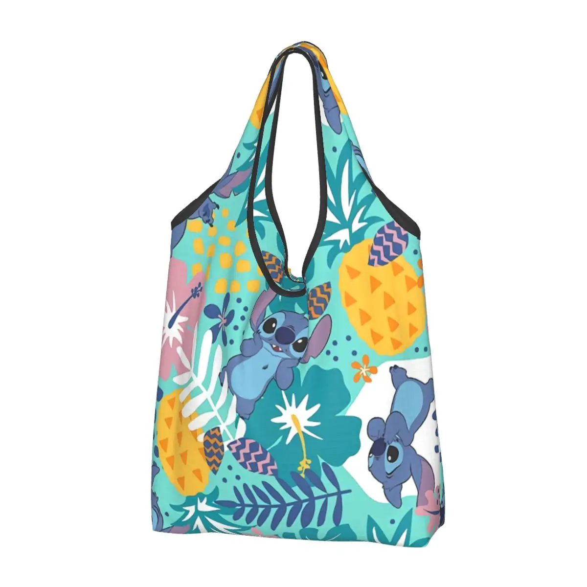 personalizado-reutilizavel-ponto-anime-floresta-tropical-dos-desenhos-animados-sacola-de-compras-feminina-portatil-sacos-de-compras-de-mercearia
