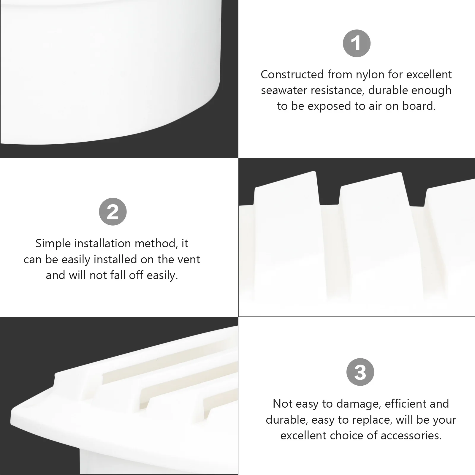 

Square Exhaust Vent Marine Boat Rv Durable Nylon Replacement Wall Ceiling Soffit Exterior Cover Boat Marine Accessories Fresh