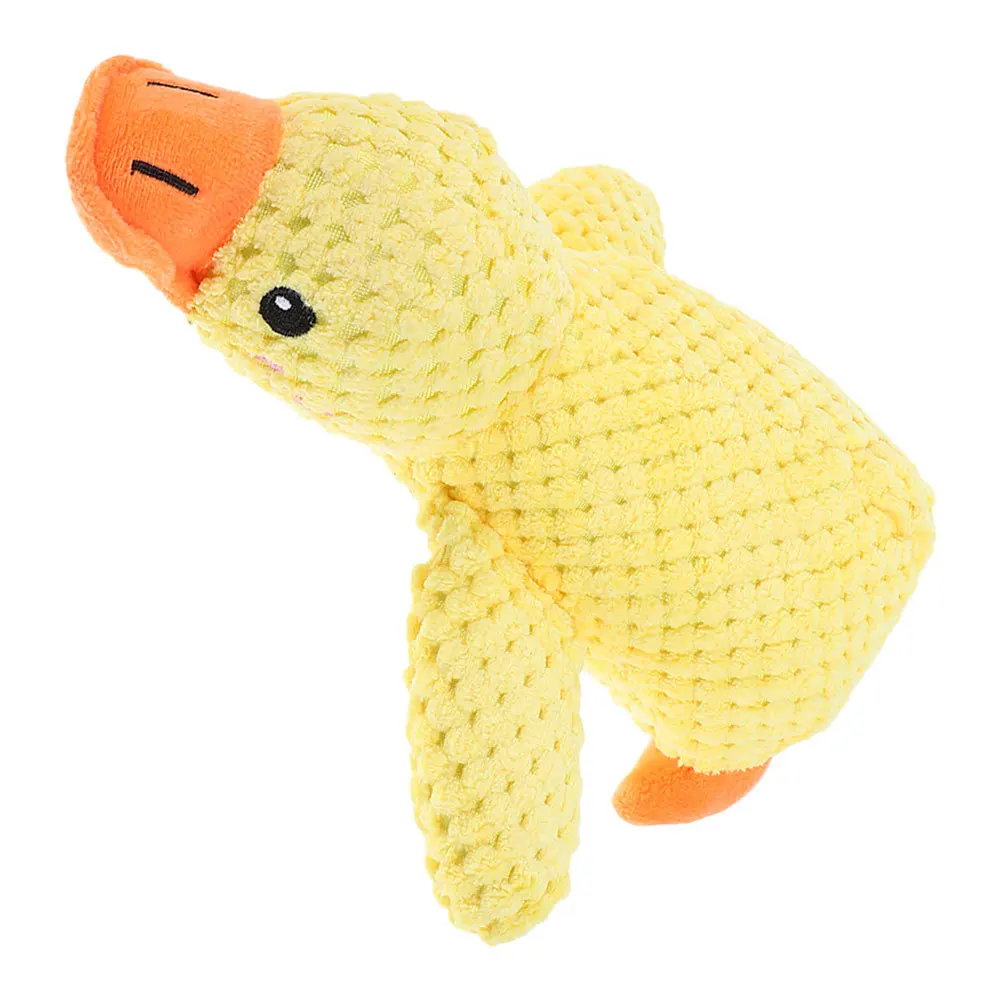 

Yellow Duck Pet Chewing Squeaky Sound Bite Interactive Play Chew Dog Puppy Healthy Dental Small Dog Puppy Chew