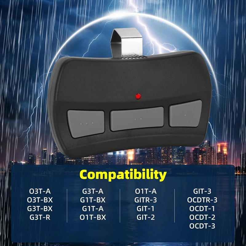 インテリコードガレージドアリモコン,ガレージオープナー,FFYY-2Pack交換,GITR-3,OCDTR-3秒,37517