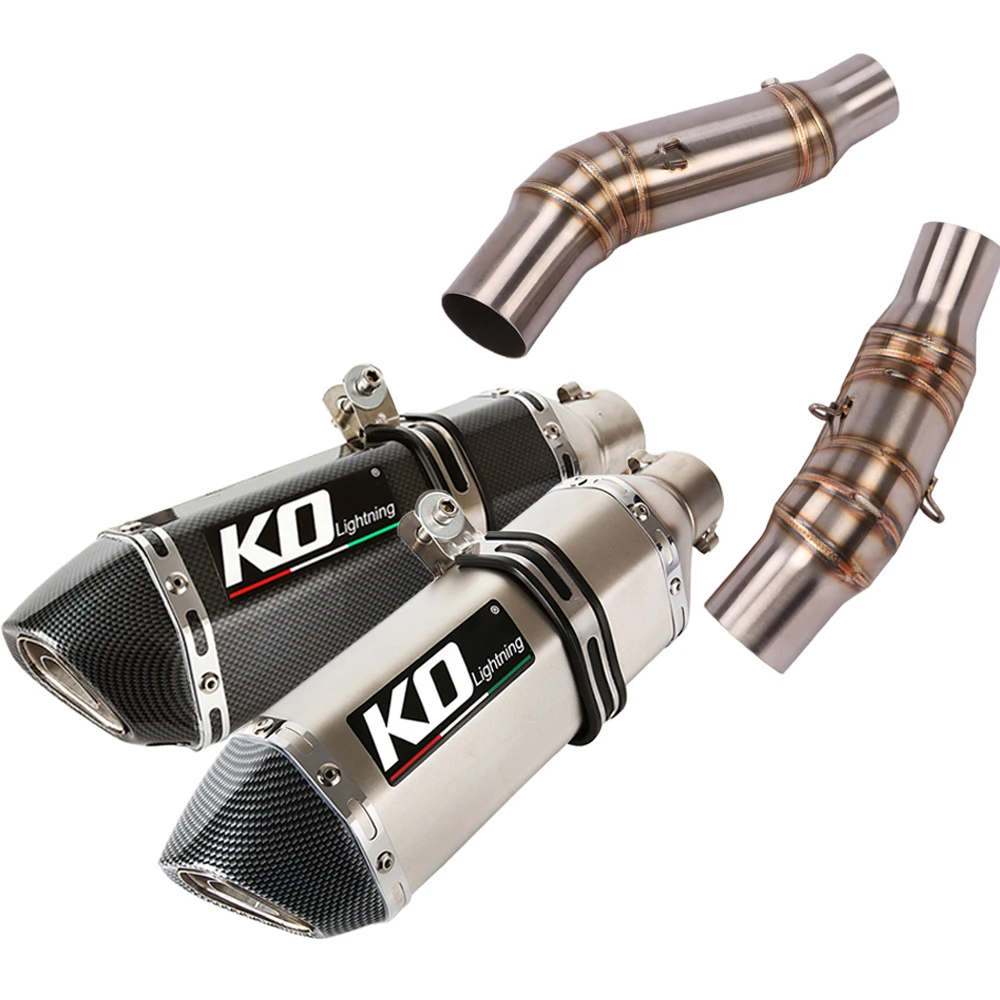 

Для Kawasaki Z1000 2010-2025 мотоциклетный глушитель с полным выхлопом Escape 51 мм, глушитель среднего звена с DB Killer из нержавеющей стали