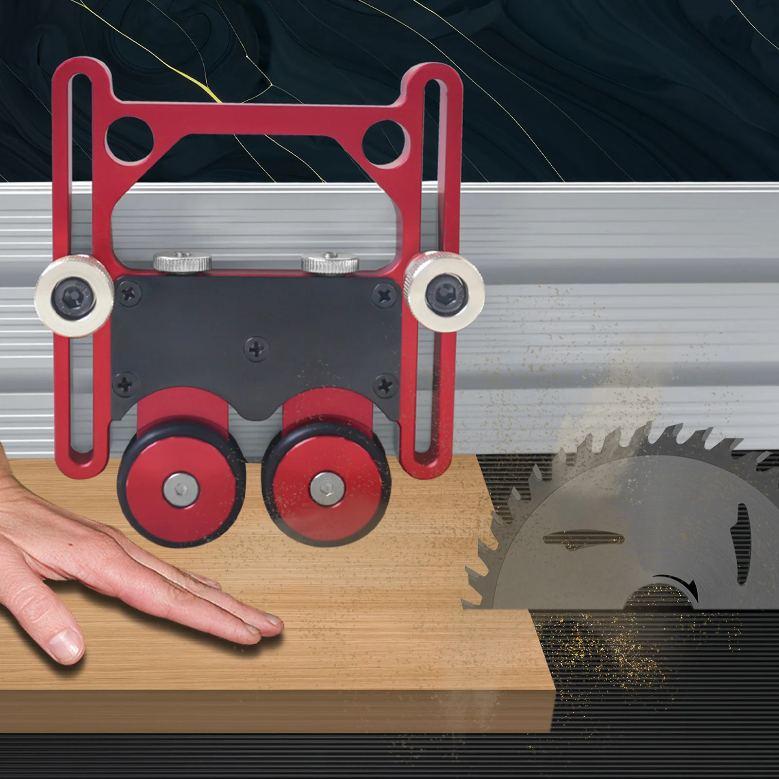 AU Table Saw Stock Roller Woodworking Feeding Roller Adjustable Aluminum Alloy Easy Installation Good Stability for Processing