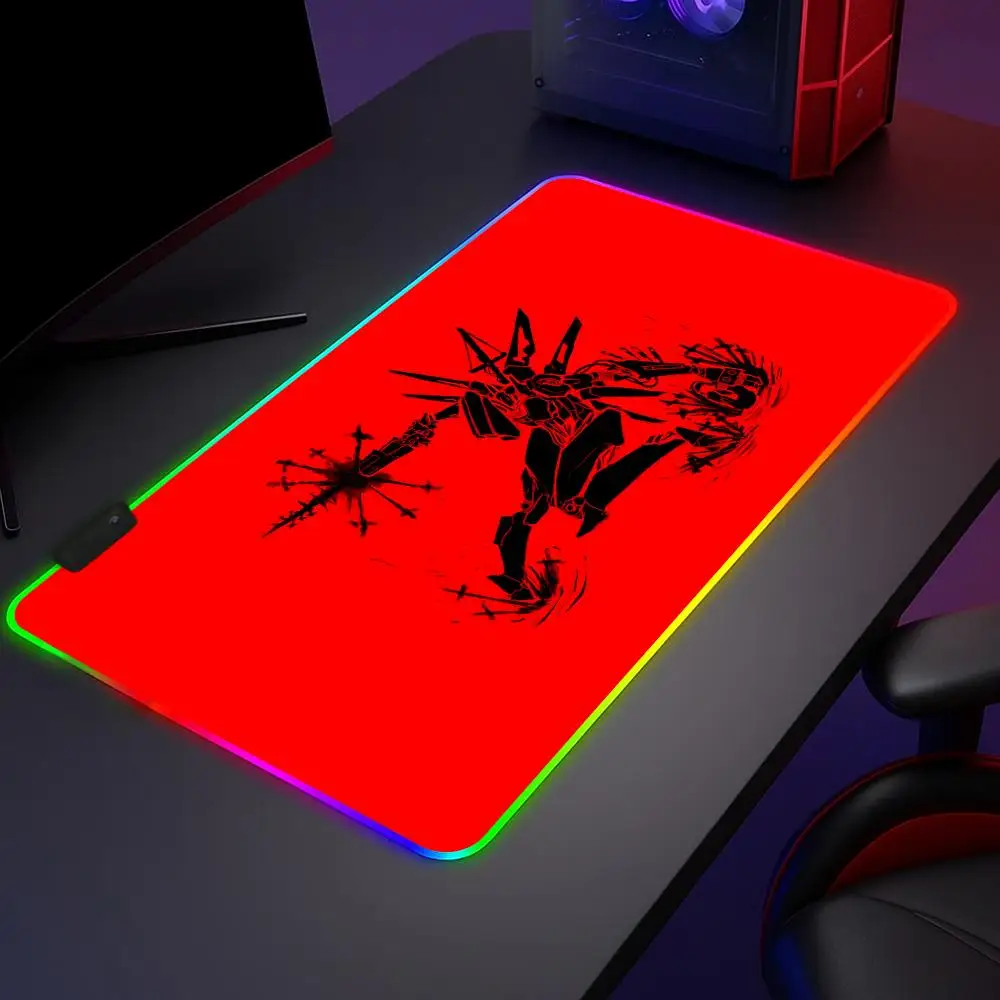 Fast-Paced Shooter ULTRAKILL Mouse Pad RGB,Gaming Mat Led Mousepad，Extended,Large RGB Mat,SoftPad,DeskMat,Glowing Pad
