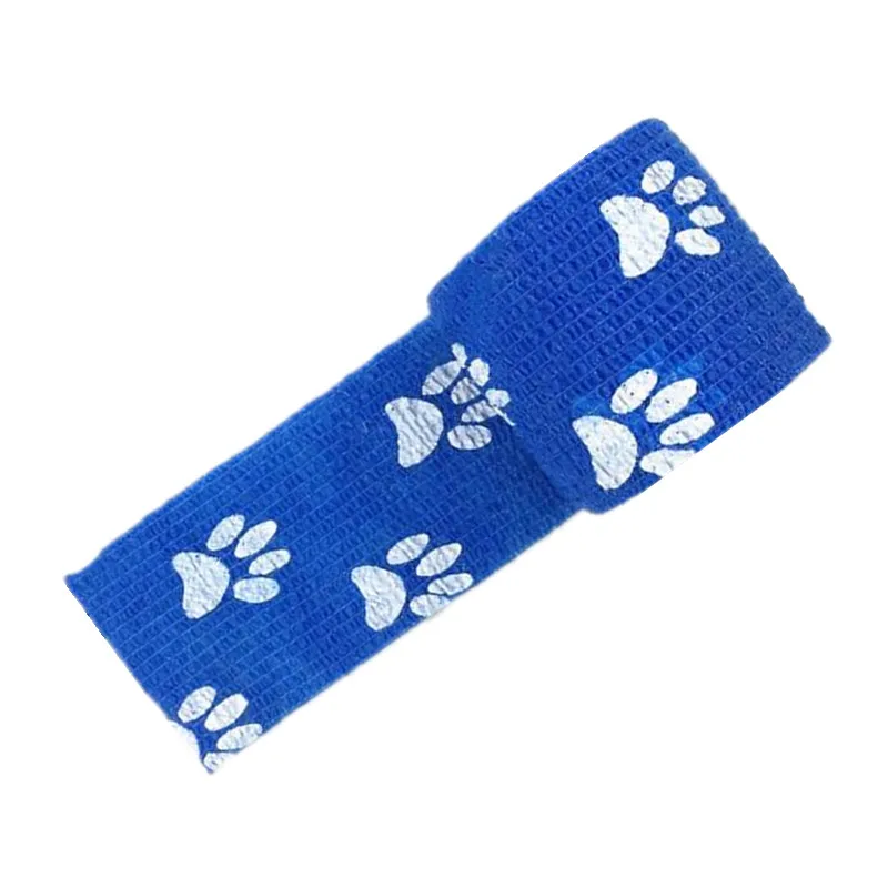 1 Roll 5Cm X 4.5M Cartoon Paw Bandage Zelfklevende Elastische Bandages Voor Sport Wrap Tape Emergency Spier Wond dressing Pleisters