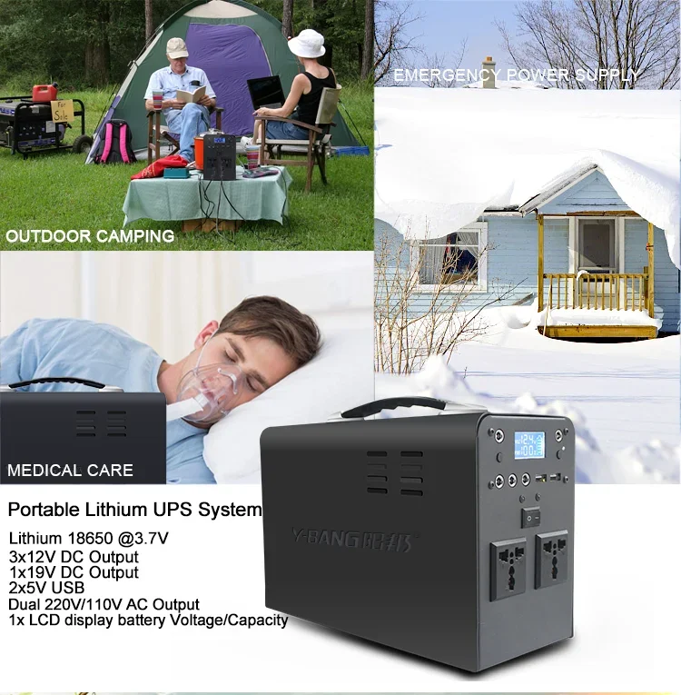 18650 360WH แบตเตอรี่โทรศัพท์ลิเธียม30000มิลลิแอมป์ต่อชั่วโมงระบบพลังงานแสงอาทิตย์แบบพกพาไฟฟ้าที่บ้าน