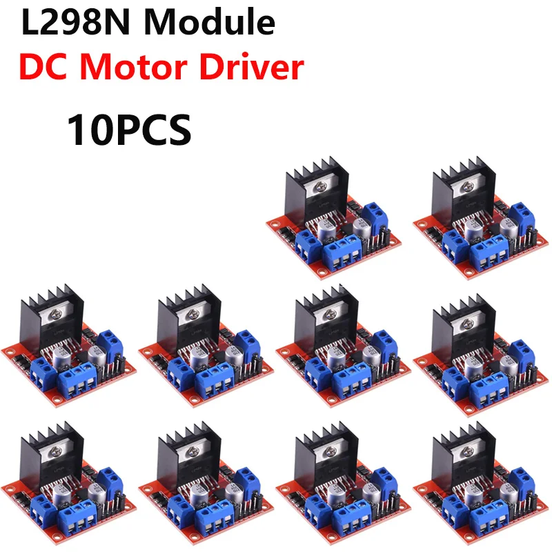 Módulo Driver de Motor DC L298N, Driver de Motor de Passo L298N para Carro Inteligente, Robô, Breadboard, Peltier, Alta Potência, Driver de Motor DC L298 para Arduino