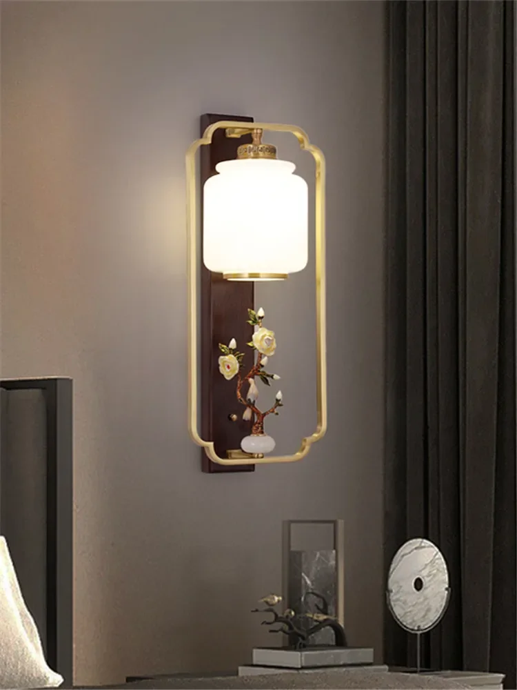 TEMAR  Contemporary Brass Wall Lamp Chinese Style Creativity LED Living Room Bedroom Study Room Hotel Villa  Aisle Wall Fitting image 6