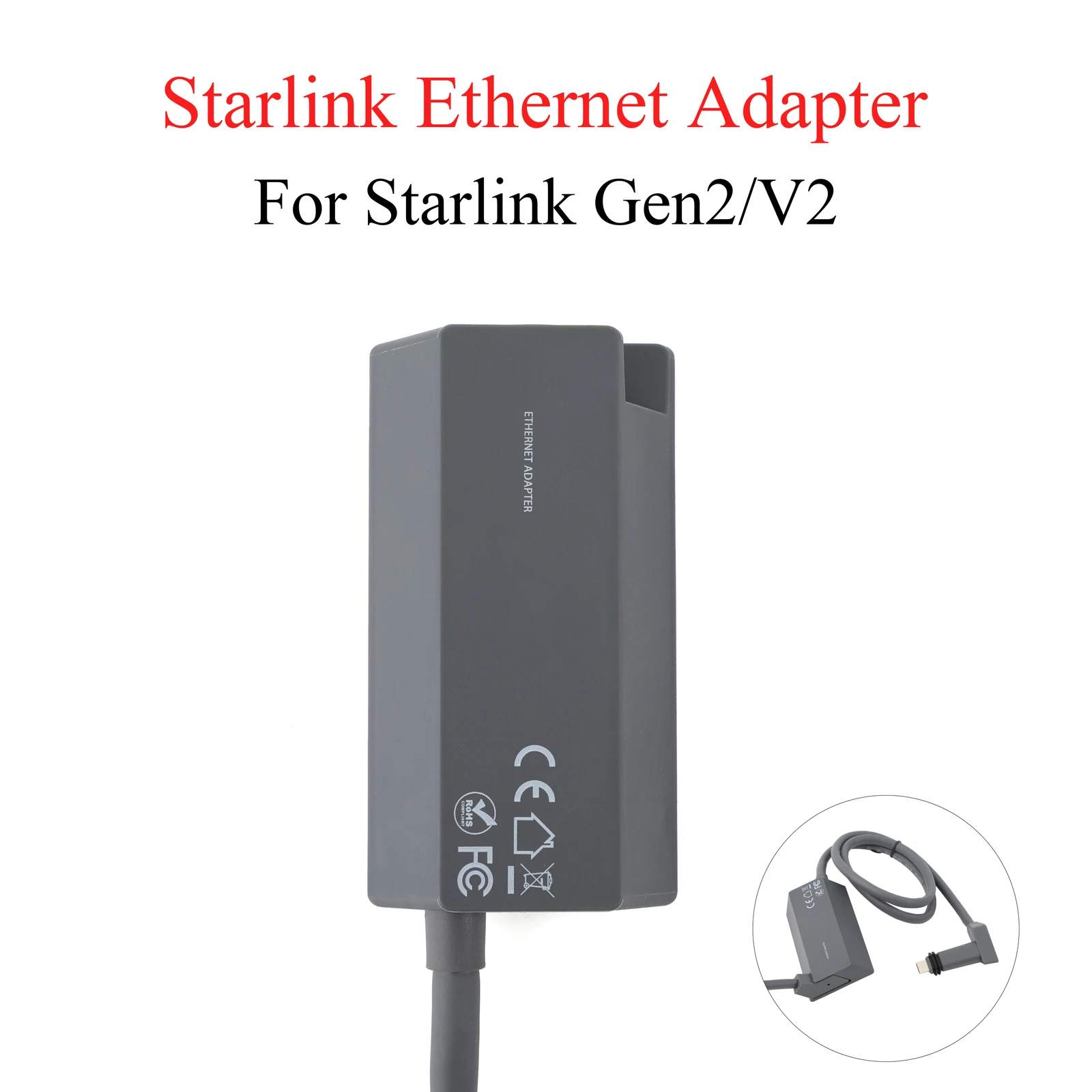 

1PCS For Starlink Cable Adapter Gen2 SPX Plug to RJ45 Network Adapter for Ethernet Antenna Wired Internet Connection