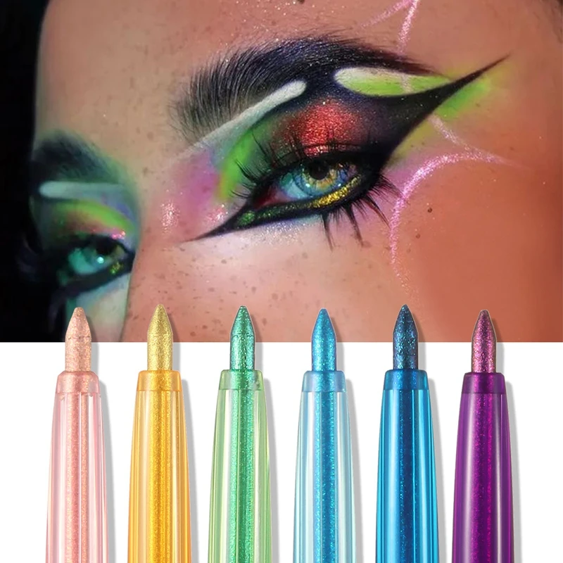 Delineador de Ojos en Gel Metálico Multicolor Camaleón Brillante, Sombra de Ojos, Delineador de Ojos Perlado, Pigmento Brillante Polarizado para Maquillaje de Ojos