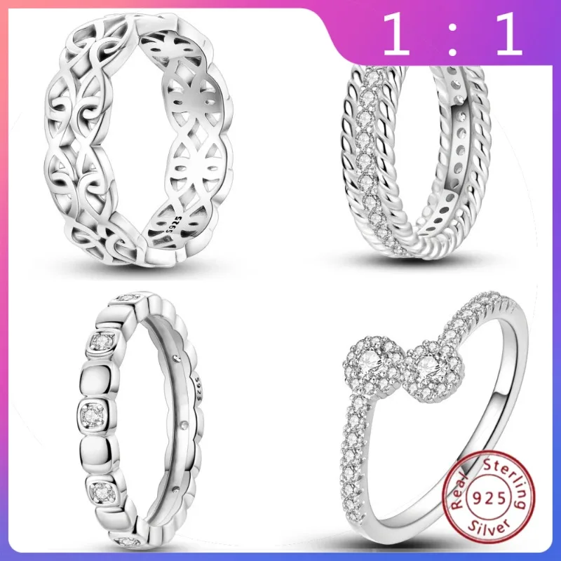 

Anillo Cerrado Brillante Exquisito de Plata de Ley 925 para Mujer – Regalo Fino para Cumpleaños y San Valentín