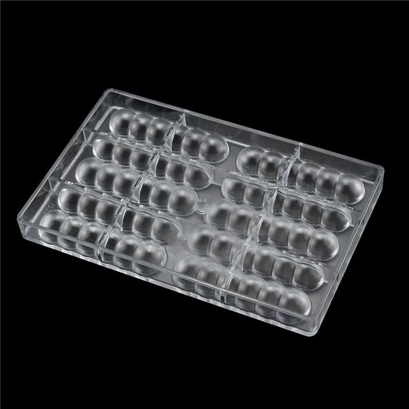 

A7THK-2X 10 Cavity Chocolate Mould Half Round Gourd Shape Cake Mould Cake Mould For Bakeware Candy Pastry Bakery Tools