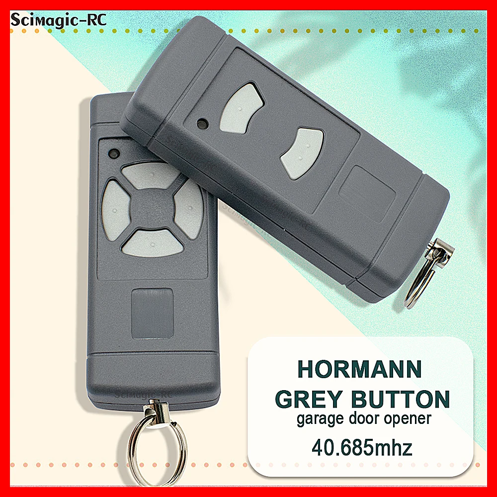 For HORMANN HSM4 HSM2 HS2 HS4 HSE2 HSE4 40.685MHz Handheld Transmitter Hörmann 40MHz Grey Button Garage Gate Door Remote Control