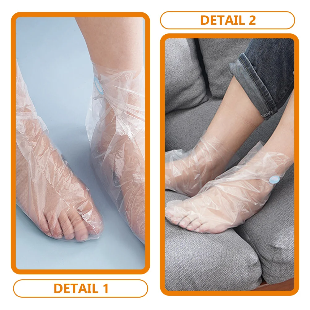 Disposable Foot Mask Sheer Socks Plastic Covers for Feet Moisturize Use Moisturizing Supplies Pedicure