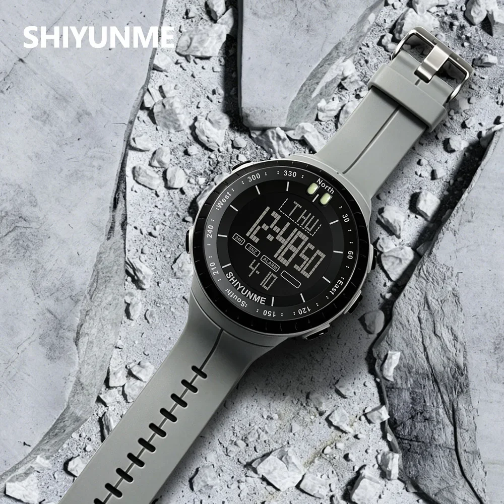 SHIYUNME Fashion Popular Electronics Watch For Man Multifunction Chronograph LED Luminous Clock Outdoor Sport Men's Wristwatch