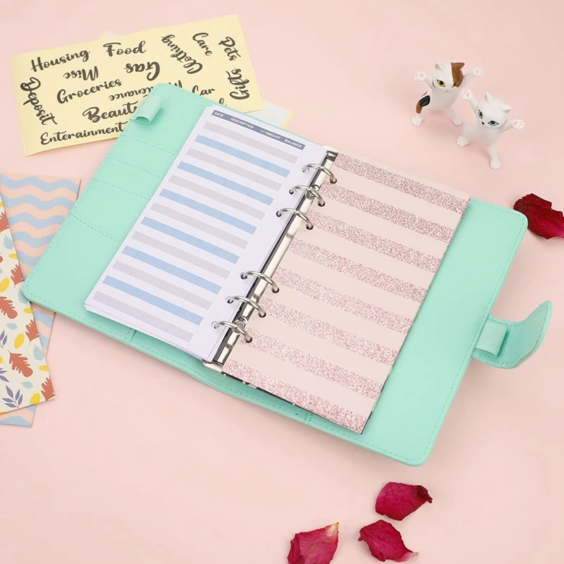 Hot TTKK A6 Binder Budget เงินสดซอง, Budget Planner Organizer ระบบสําหรับ Budgeting และ Saving เหมาะสําหรับทุกโอกาส