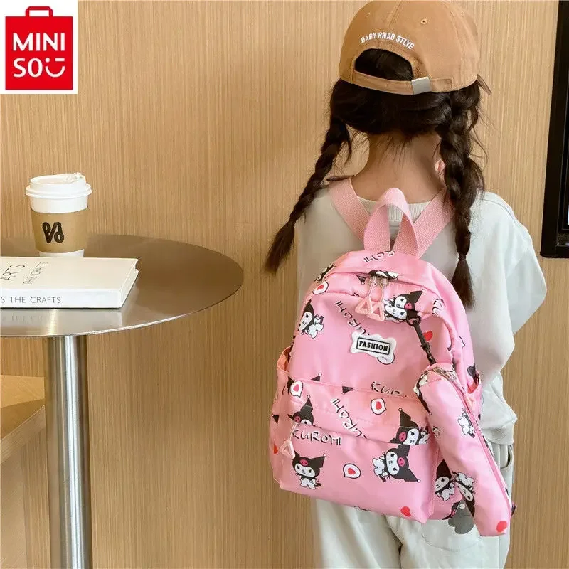 MINISO Sanrio Hello Kitty Kuromi Cartoon 3-7 Year Old Kindergarten Travel Backpack Children's Large Capacity Backpack