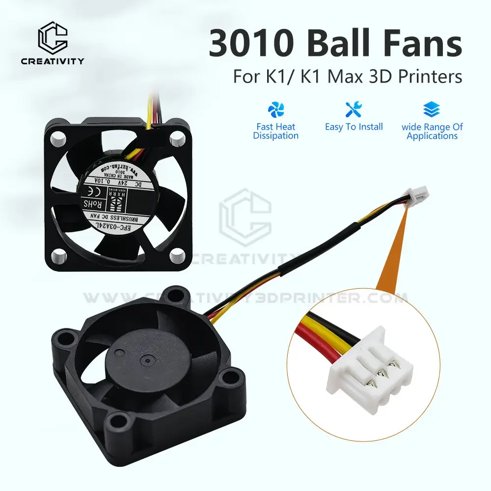 

K1 3d Printer Hotend 24V Fan 3010 6015 Cooling Fan 4020 K1C K1 Max Blower Fan For K1C 3d printer Parts Accessories