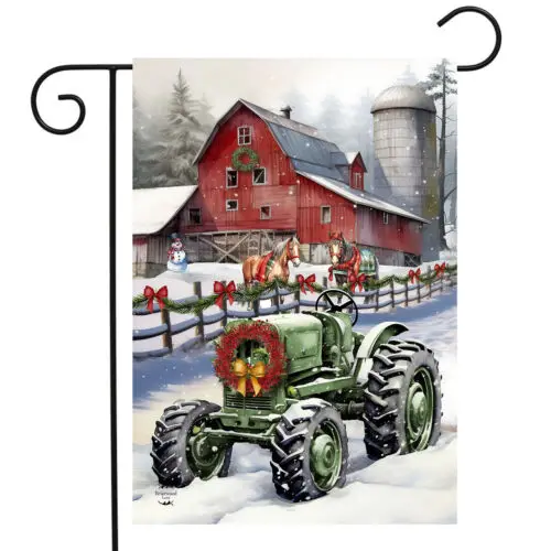 Briarwood Lane Christmas on the Farm Winter Garden Flag