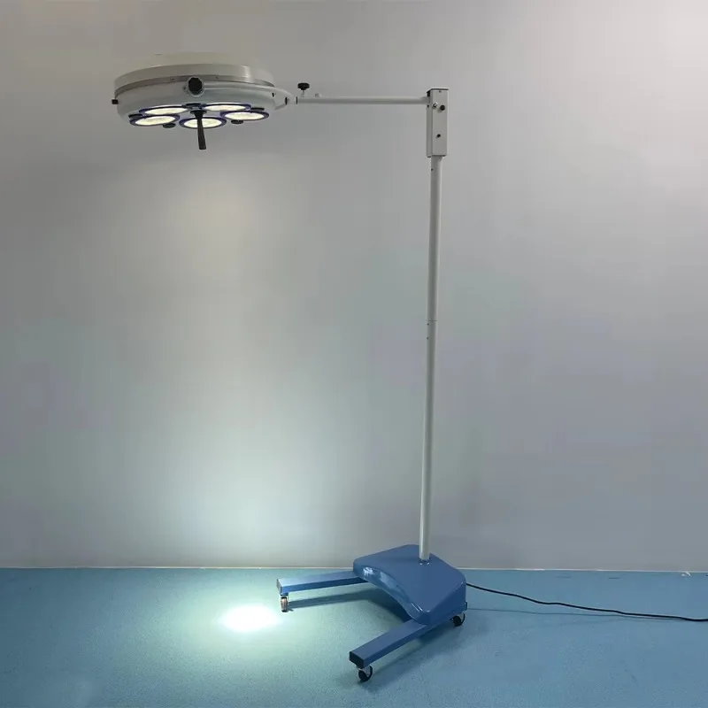 Hospital 5 Holes LED Shadowless Surgical Lamp Medical Operation Lights on Wheel