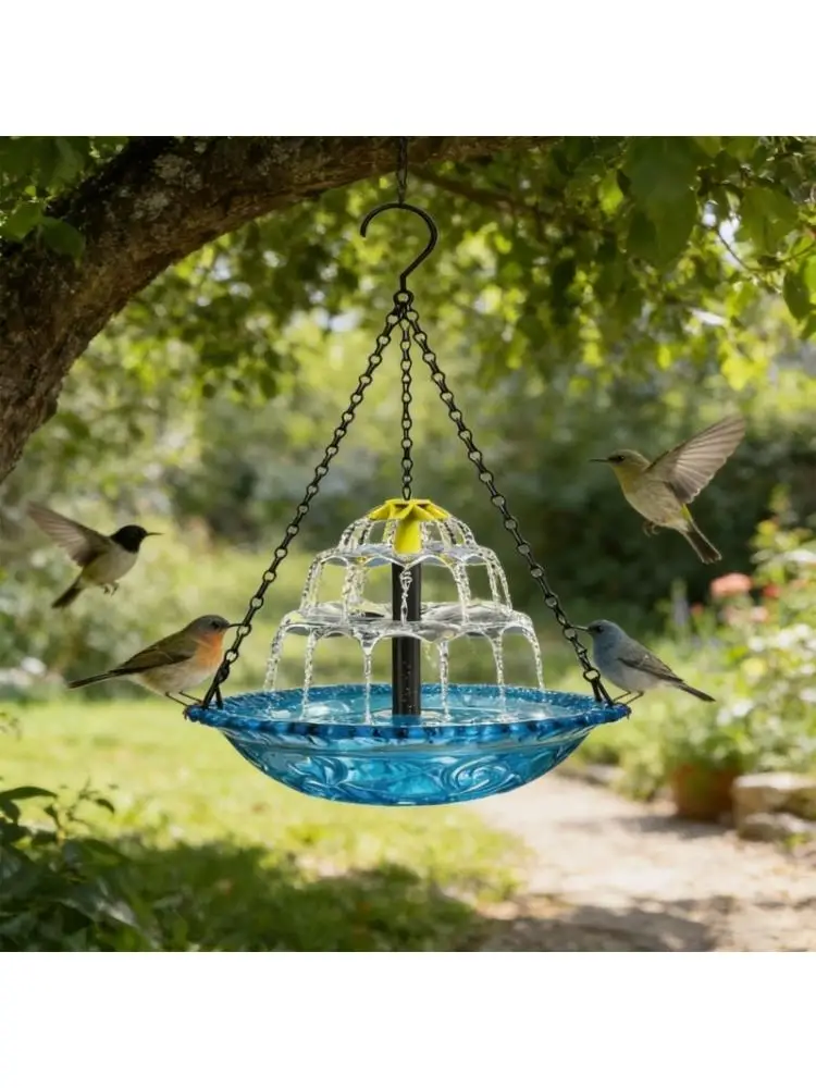  Durable Sun Hanging Water Station For Birds Featuring Reinforced Clear substance